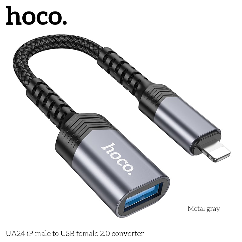 ADAPTADOR LIGHTNING (MACHO) A USB-A 2.0 (HEMBRA) UA249