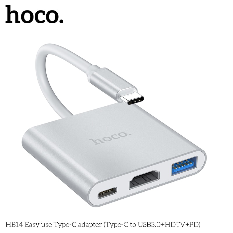 HUB USB-C (USB-A3.0+HDMI+USB-A) HB141