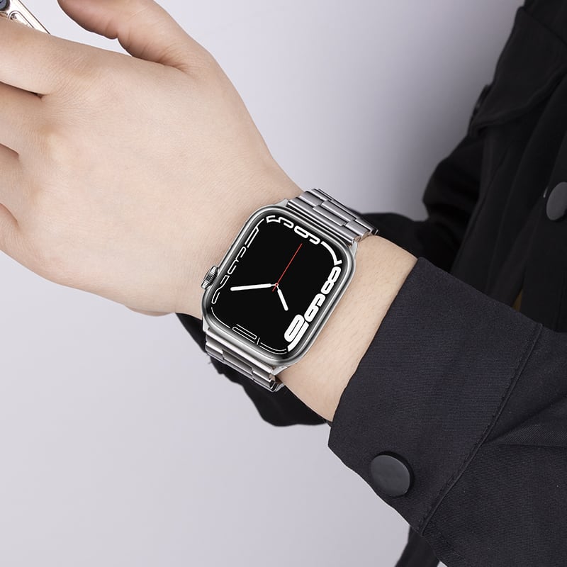 CORREA ACERO RELOJ CLÁSICO PLATA 42/44/45/49MM (WA10)5