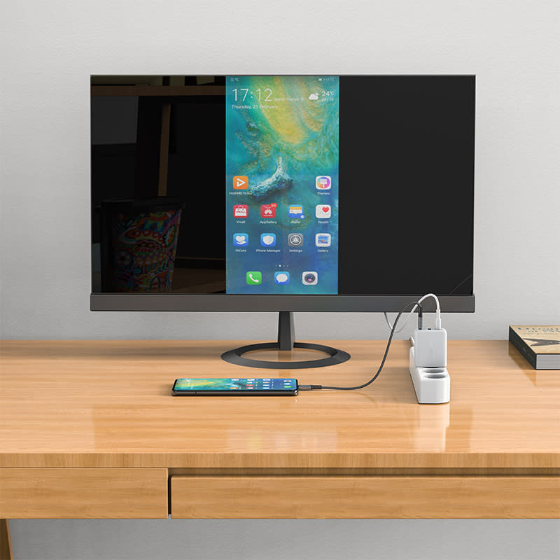 ENCHUFE 65W GaN HDMI A TV, 1USB-C(60W) + 1USB-A(5W) (A17)1