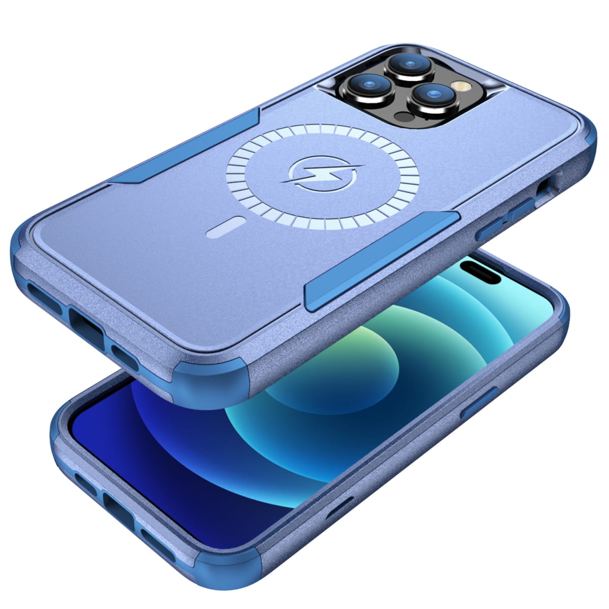 ANTIGOLPES 2 MAGSAFE ALTA PROTECCION AZUL IPHONE 14 PRO MAX6