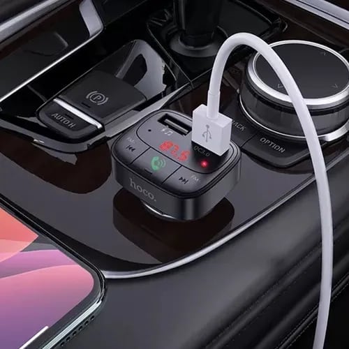 CARGADOR AUTO CON TRANSMISOR FM BLUETOOTH (E59) HOCO2