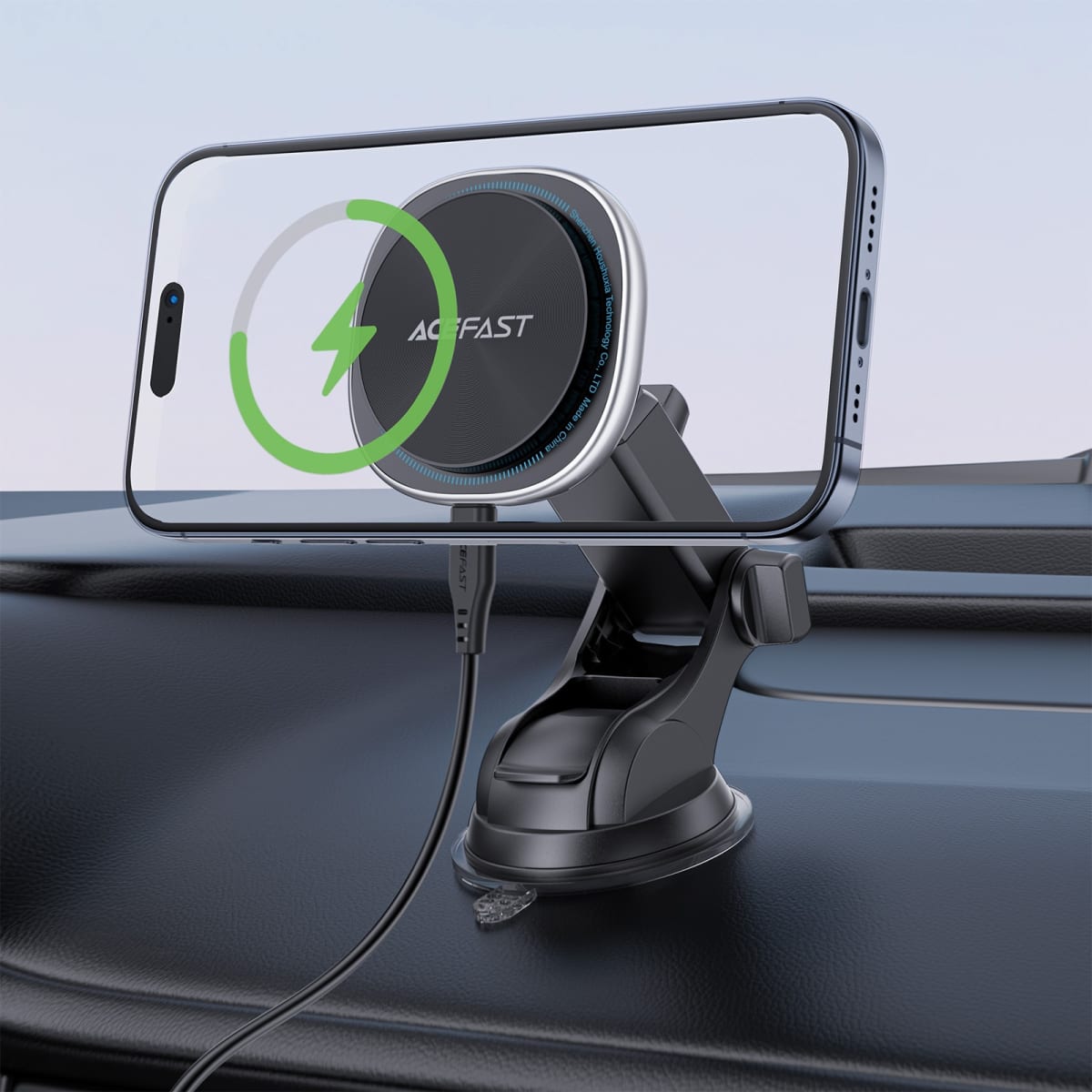 SOPORTE MAGSAFE CON CARGA INALAMBRICA, PARA VEHICULOS CON VENTOSA PARA VENTANAS (D42)6