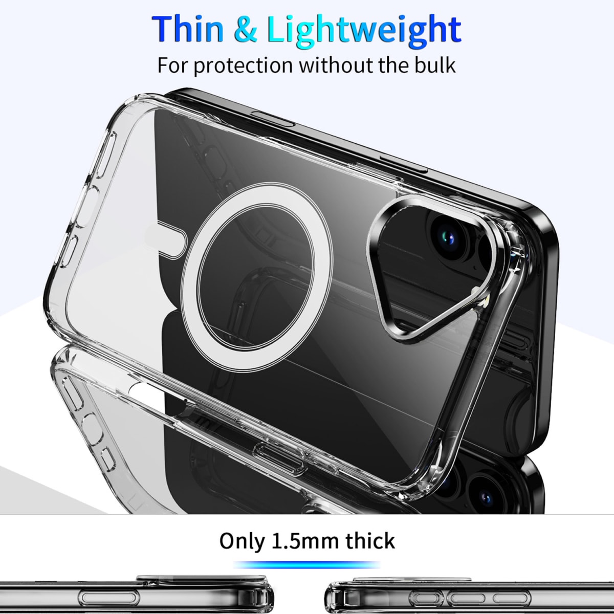 CARCASA TRANSPARENTE MAGSAFE REFORZADA IPHONE 176