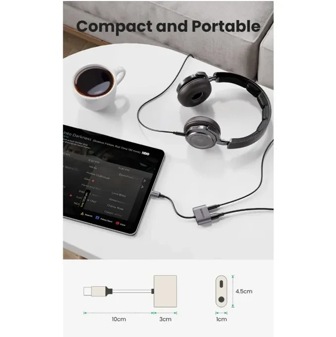 ADAPTADOR USB-C A 1 USB-C + 1 JACK 3.5MM // AUDIO+CARGA 3A MAX, 10CM GRIS (CM231)2
