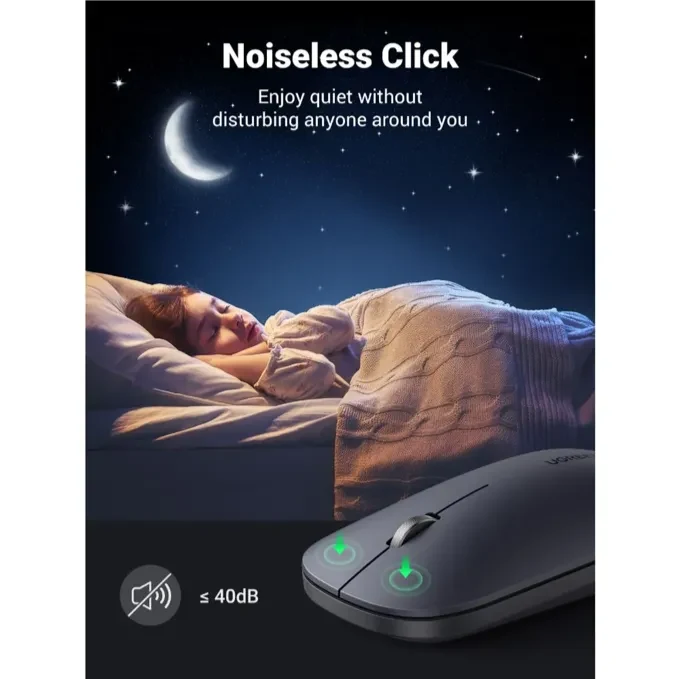 MOUSE INALAMBRICO ULTRA-SLIM GRIS OSCURO  (MU001)3