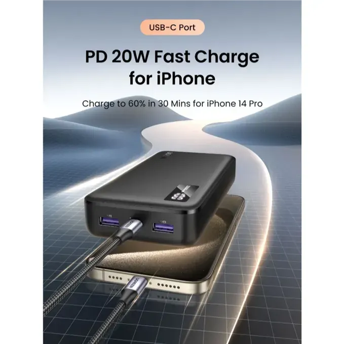 BATERIA PORTATIL 20.000MAH PD 20W 1USB-C+1USB-A (PB312)2