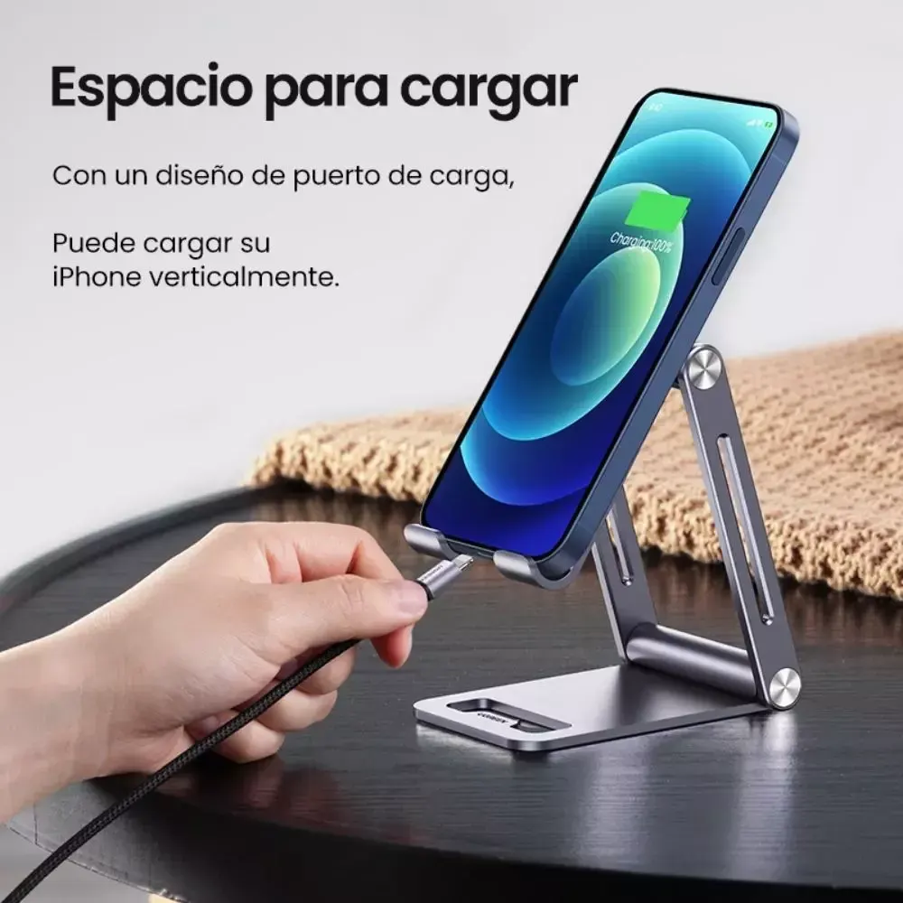 BASE DE ESCRITORIO PARA CELULAR, DOBLE INCLINACION, AJUSTABLE, LARGA DURACION Y DISEÑO ELEGANTE1