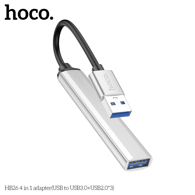 HUB USB-A 4 en 1 (USB-A3.0+USB-A2.0*3 ) HB26-A2