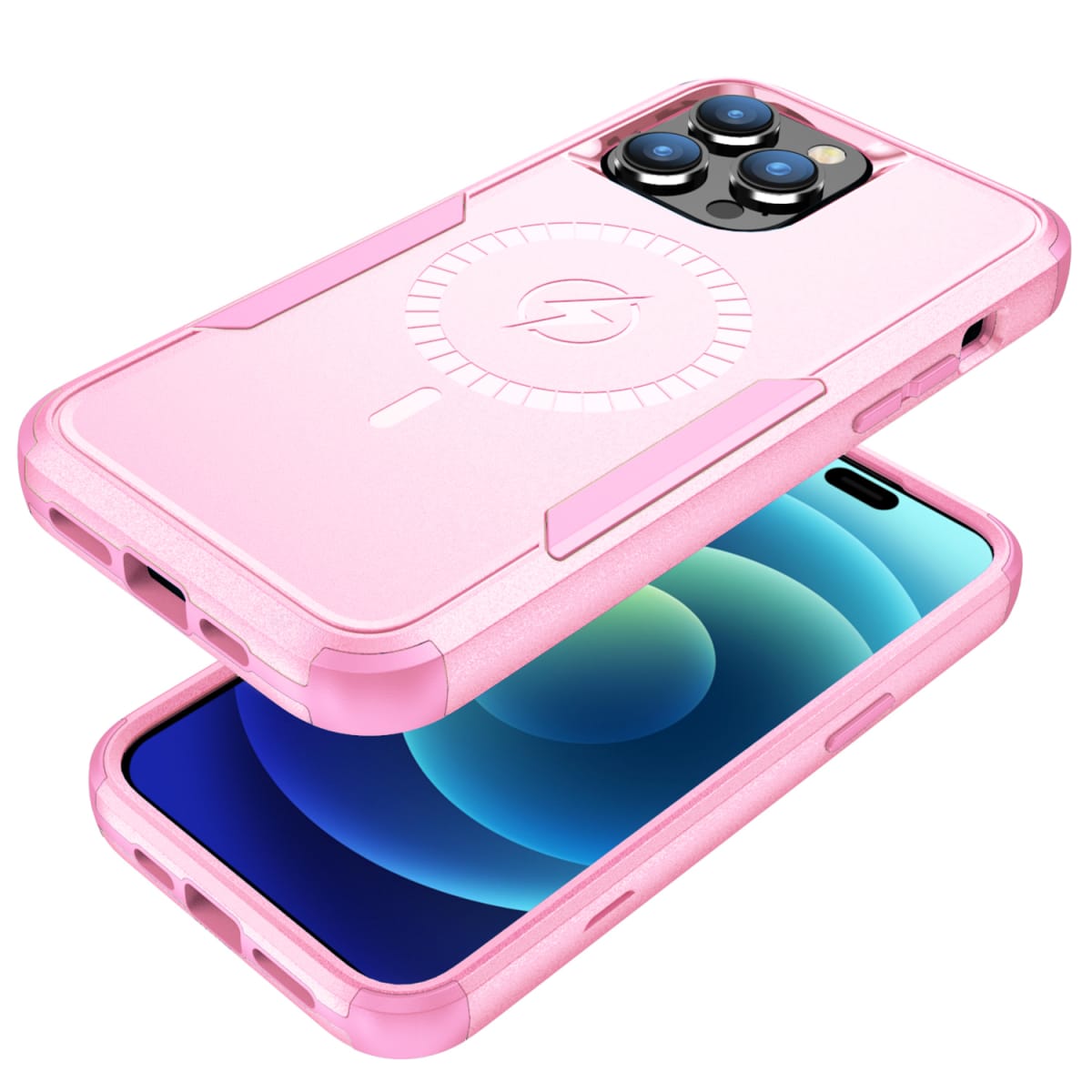 ANTIGOLPES 2 MAGSAFE ALTA PROTECCION ROSADO IPHONE 14 PRO6