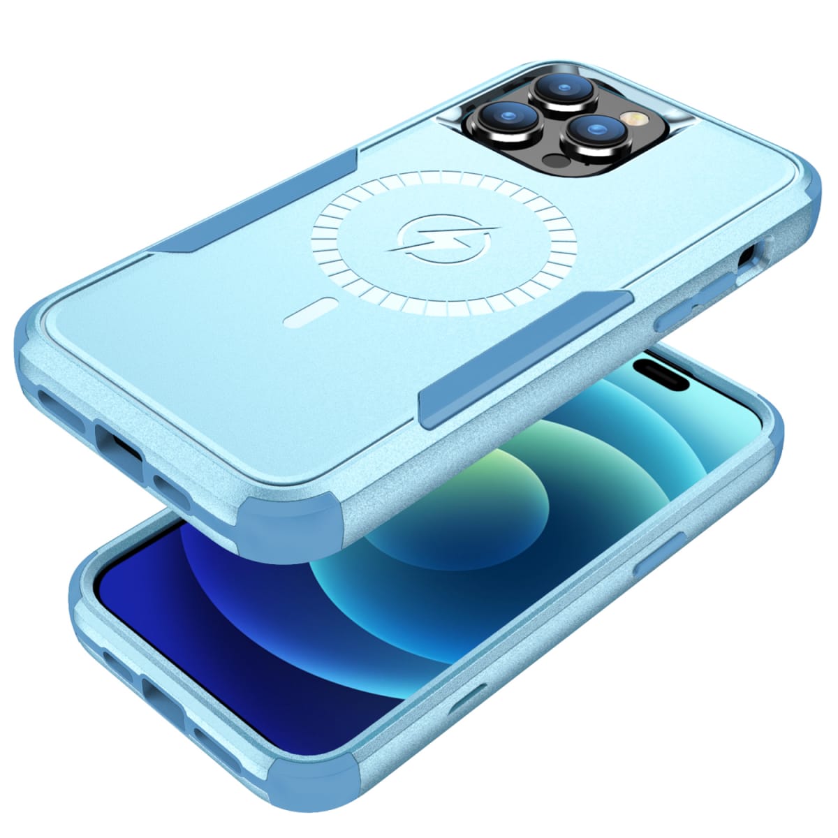 ANTIGOLPES 2 MAGSAFE ALTA PROTECCION VERDE AGUA IPHONE 14 PRO MAX6