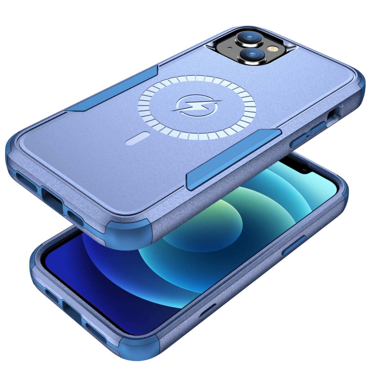 ANTIGOLPES 2 MAGSAFE ALTA PROTECCION AZUL IPHONE 14 PLUS6