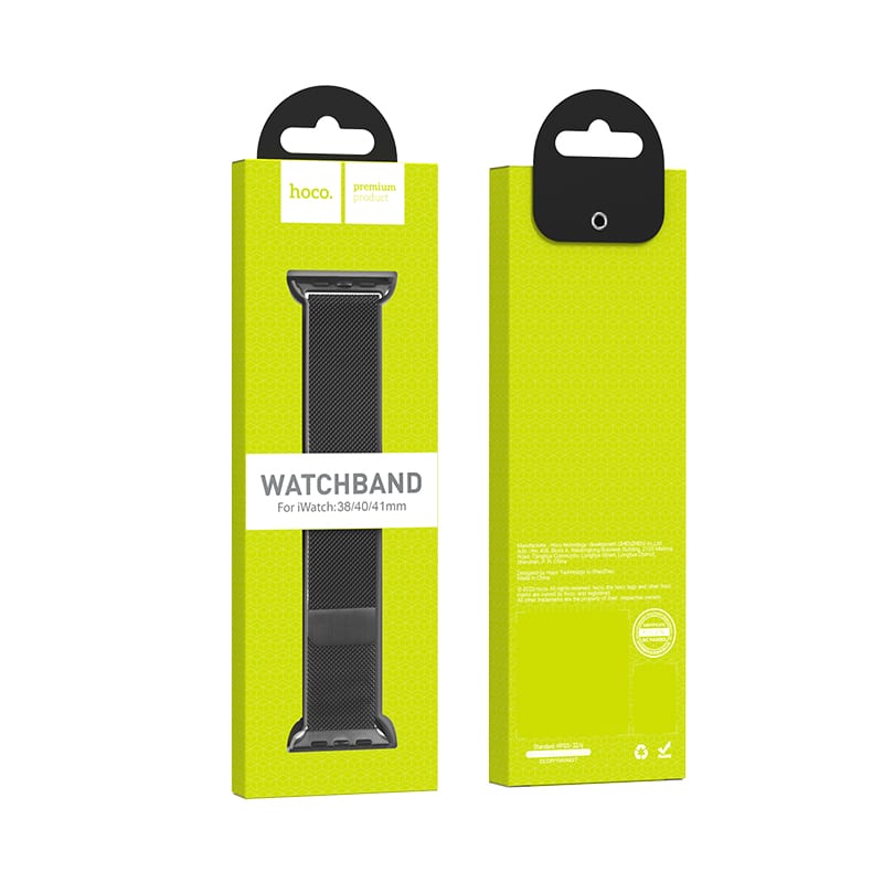 CORREA ACERO TIPO PULSERA CON IMÁN GRAFITO 38/40/41MM (WA03)1