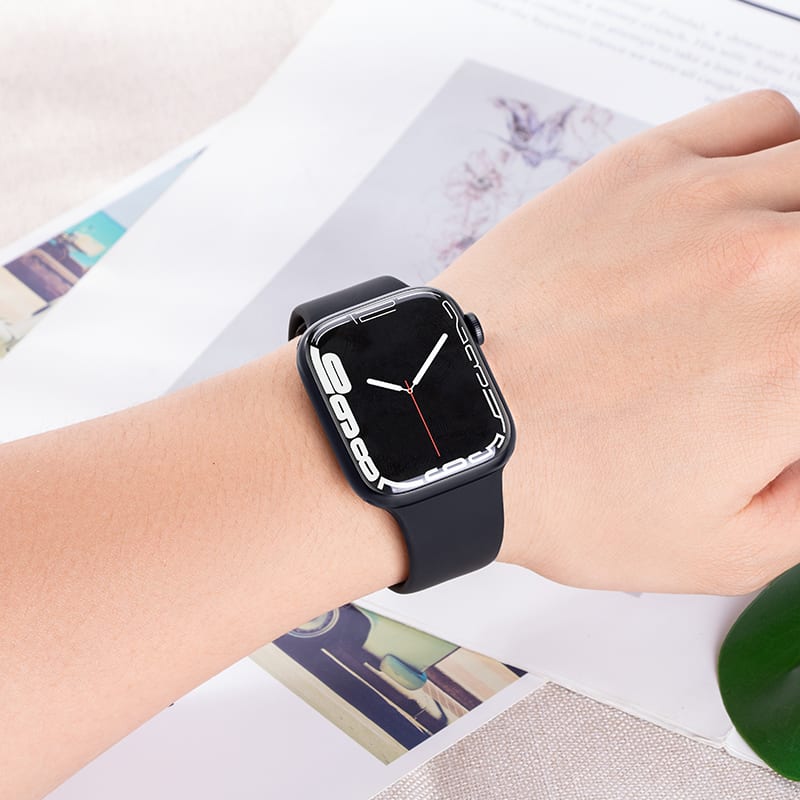 CORREA SILICONA NEGRO 38/40/41MM (WA01)1