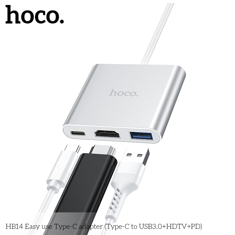 HUB USB-C (USB-A3.0+HDMI+USB-A) HB142