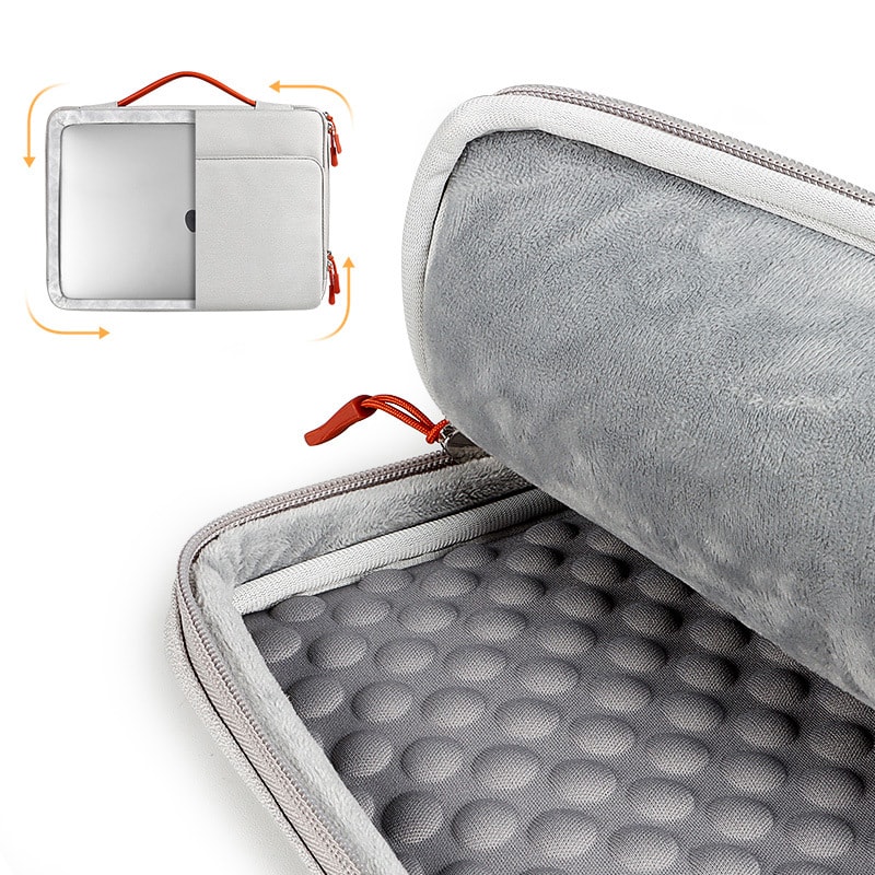 BOLSO PARA MACBOOK ACOLCHADO, ANTIGOLPE CON COMPARTIMIENTO BEIGE 151