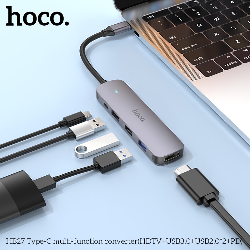 HUB USB-C (HDMI+USB-A3.0+USB-A2.0+USB-C) HB272