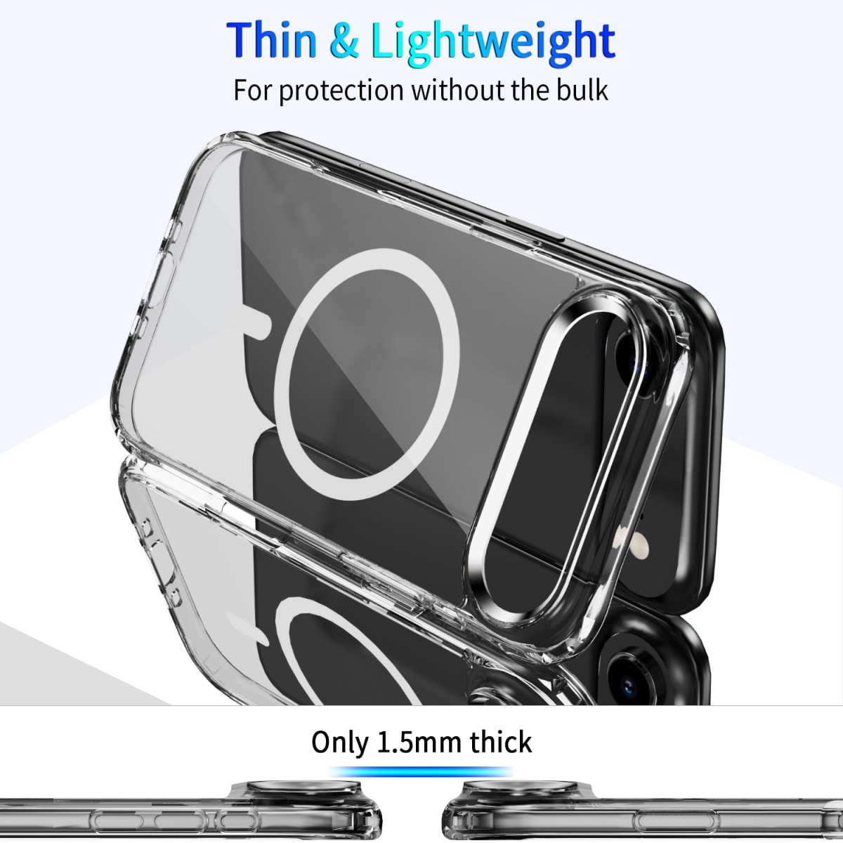 CARCASA TRANSPARENTE MAGSAFE REFORZADA IPHONE 17 AIR9