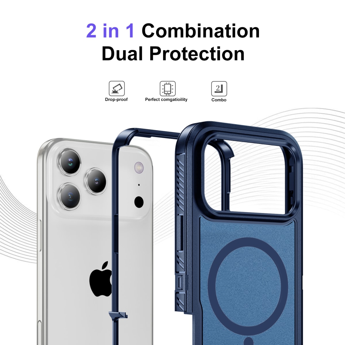 CARCASA ANTIGOLPES MAGSAFE IPHONE 17 PRO MAX AZUL4