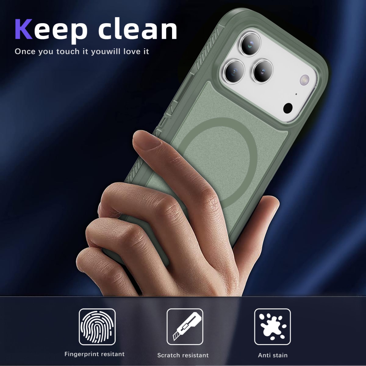 CARCASA ANTIGOLPES MAGSAFE IPHONE 17 PRO MAX VERDE4