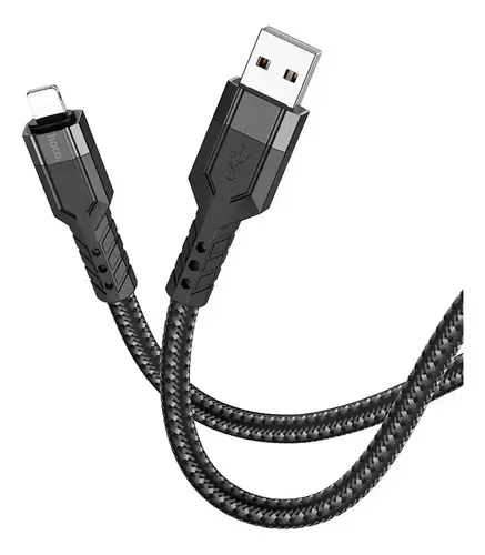 CABLE ALTA DURABILIDAD LIGHTNING A USB A 1,2M, U1103
