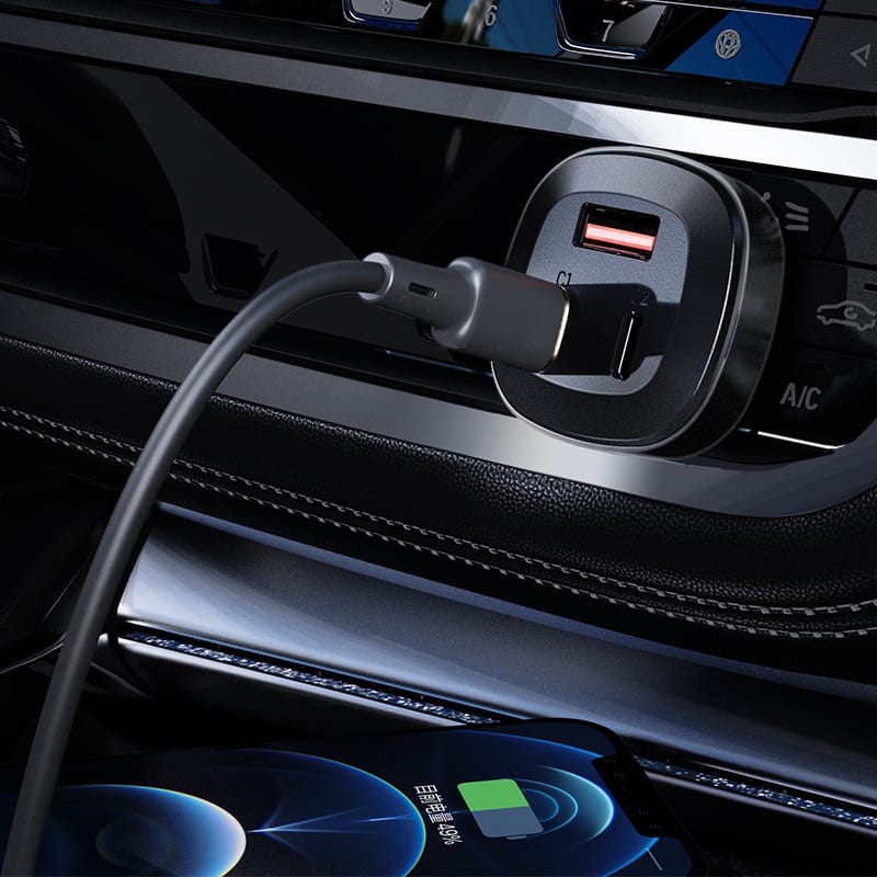 ENCHUFE AUTO 66W 2*USB-C + USB-A (B3)3