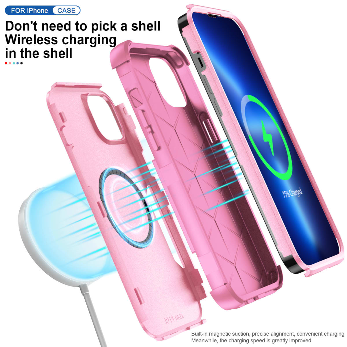 ANTIGOLPES 2 MAGSAFE ALTA PROTECCION ROSADO IPHONE 14 PLUS7