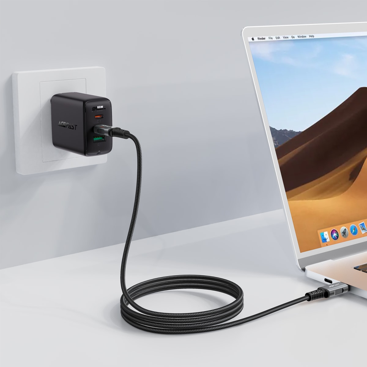 CABLE USB-C A USB-C 1.2M C1-09 CERTIFICADO MFI (SINCRONIZA DATOS)5