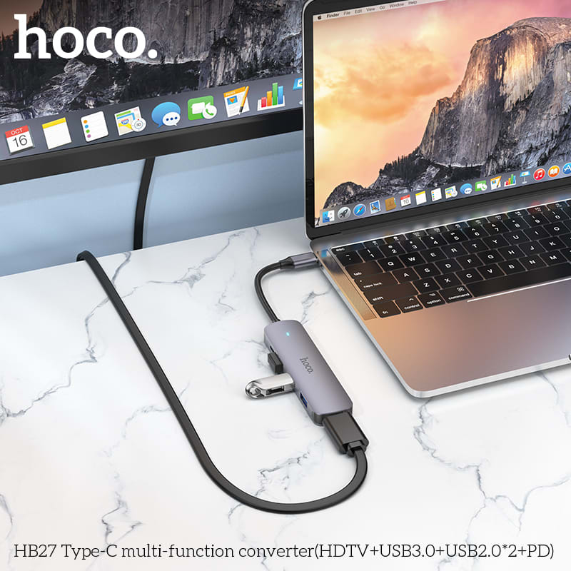 HUB USB-C (HDMI+USB-A3.0+USB-A2.0+USB-C) HB274