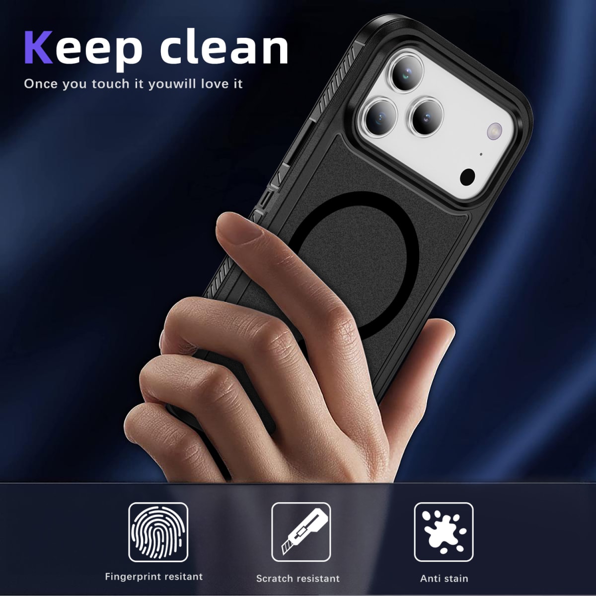 CARCASA ANTIGOLPES MAGSAFE IPHONE 17 PRO MAX NEGRO1