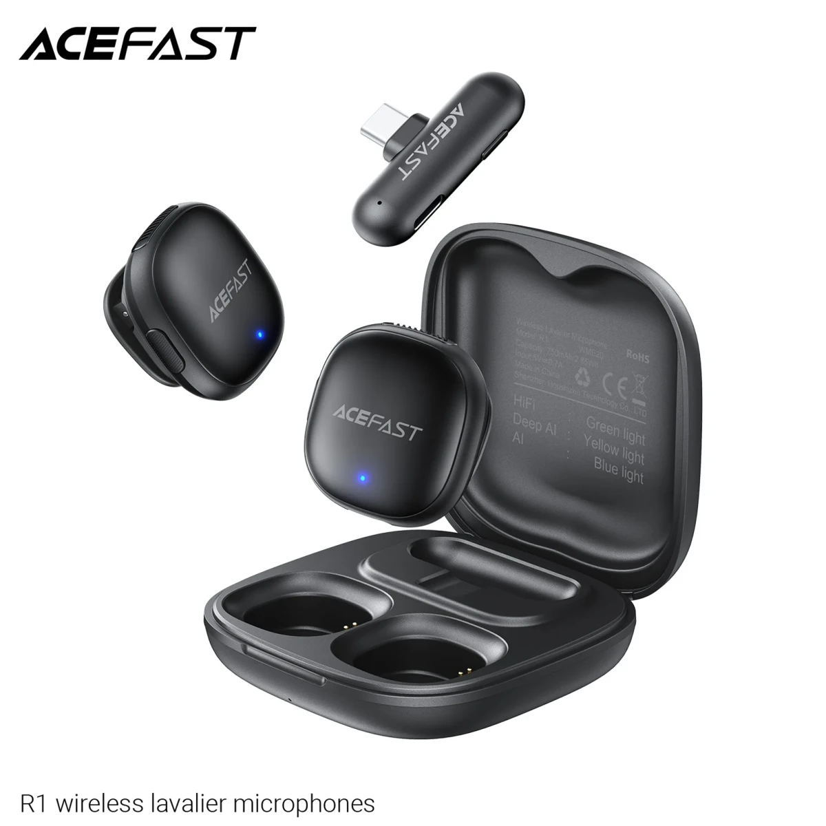 MICROFONO CREADOR CONTENIDOS DOBLE CON CONEXIÓN USB-C (R1)2