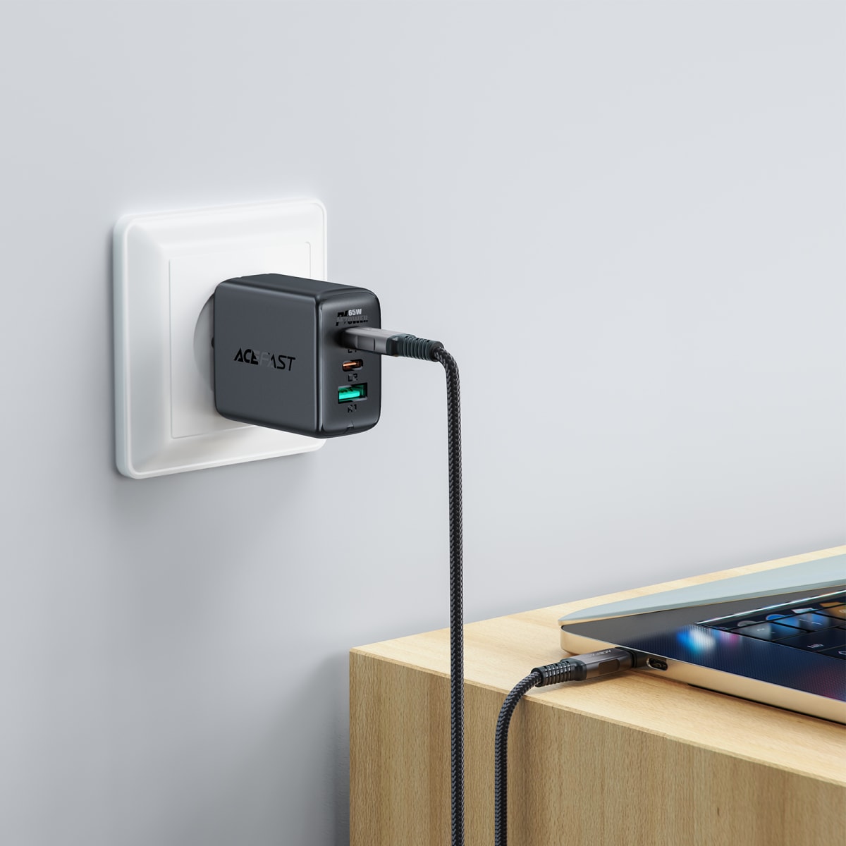 CABLE USB-C A USB-C 1.2M C1-09 CERTIFICADO MFI (SINCRONIZA DATOS)1