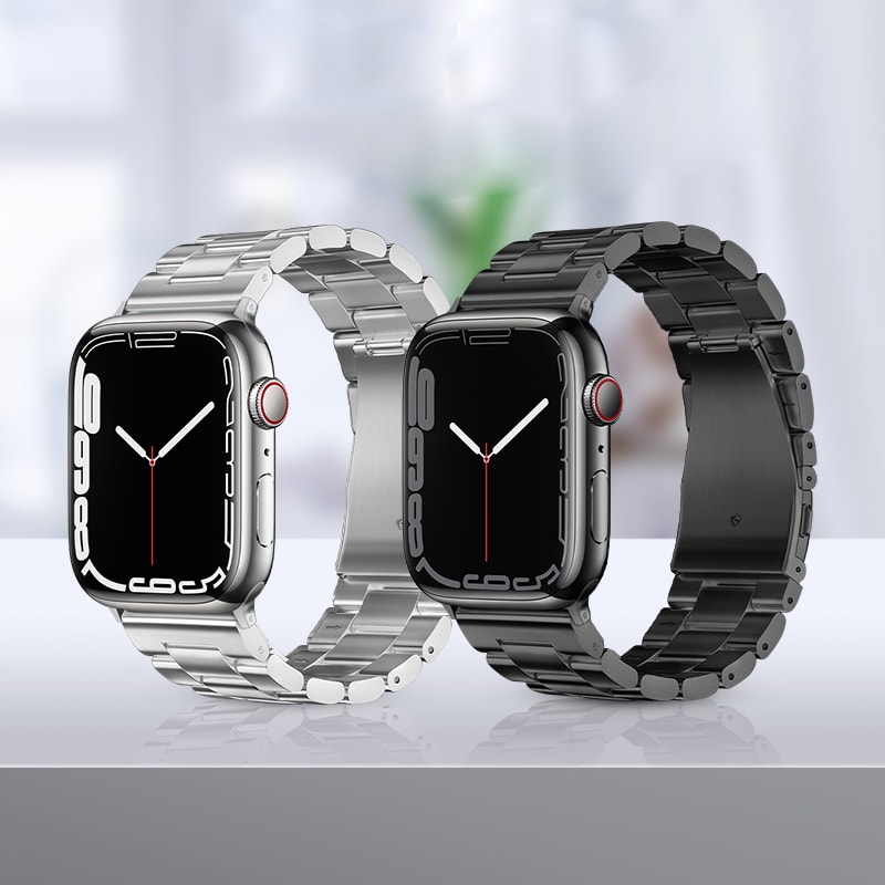 CORREA ACERO RELOJ CLÁSICO PLATA 42/44/45/49MM (WA10)1