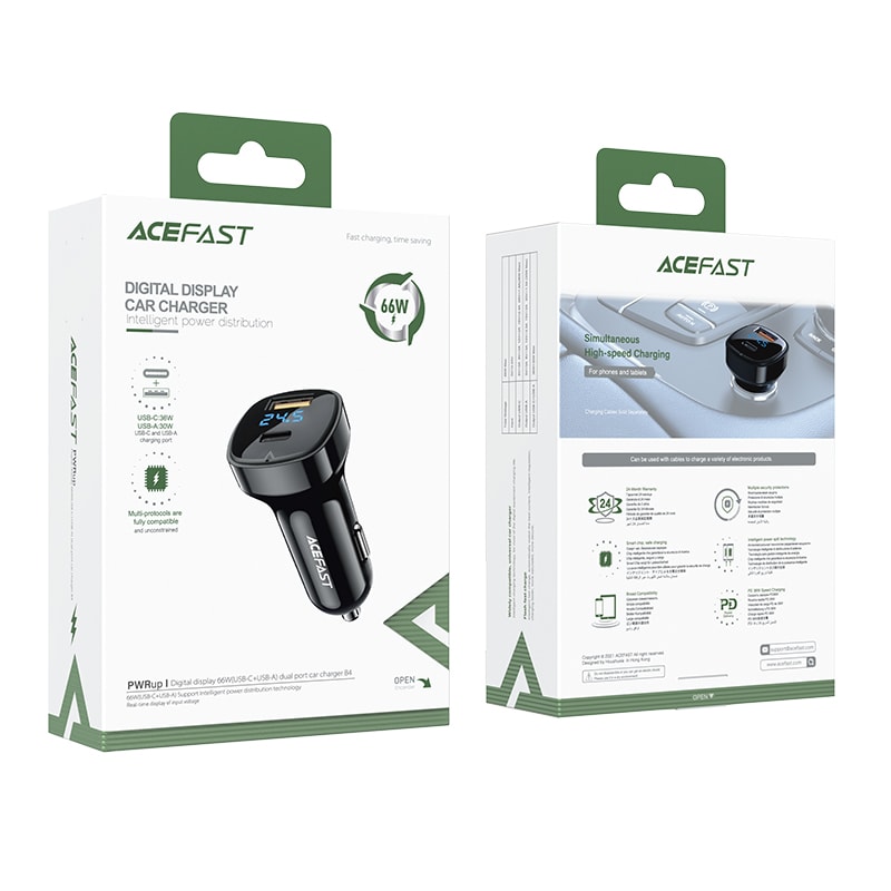 ENCHUFE AUTO 66W USB-C + USB-A (B4)5