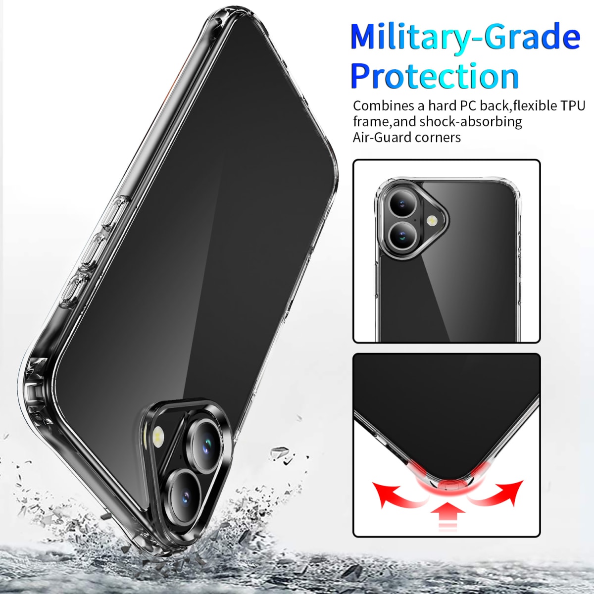 CARCASA TRASPARENTE REFORZADA IPHONE 173
