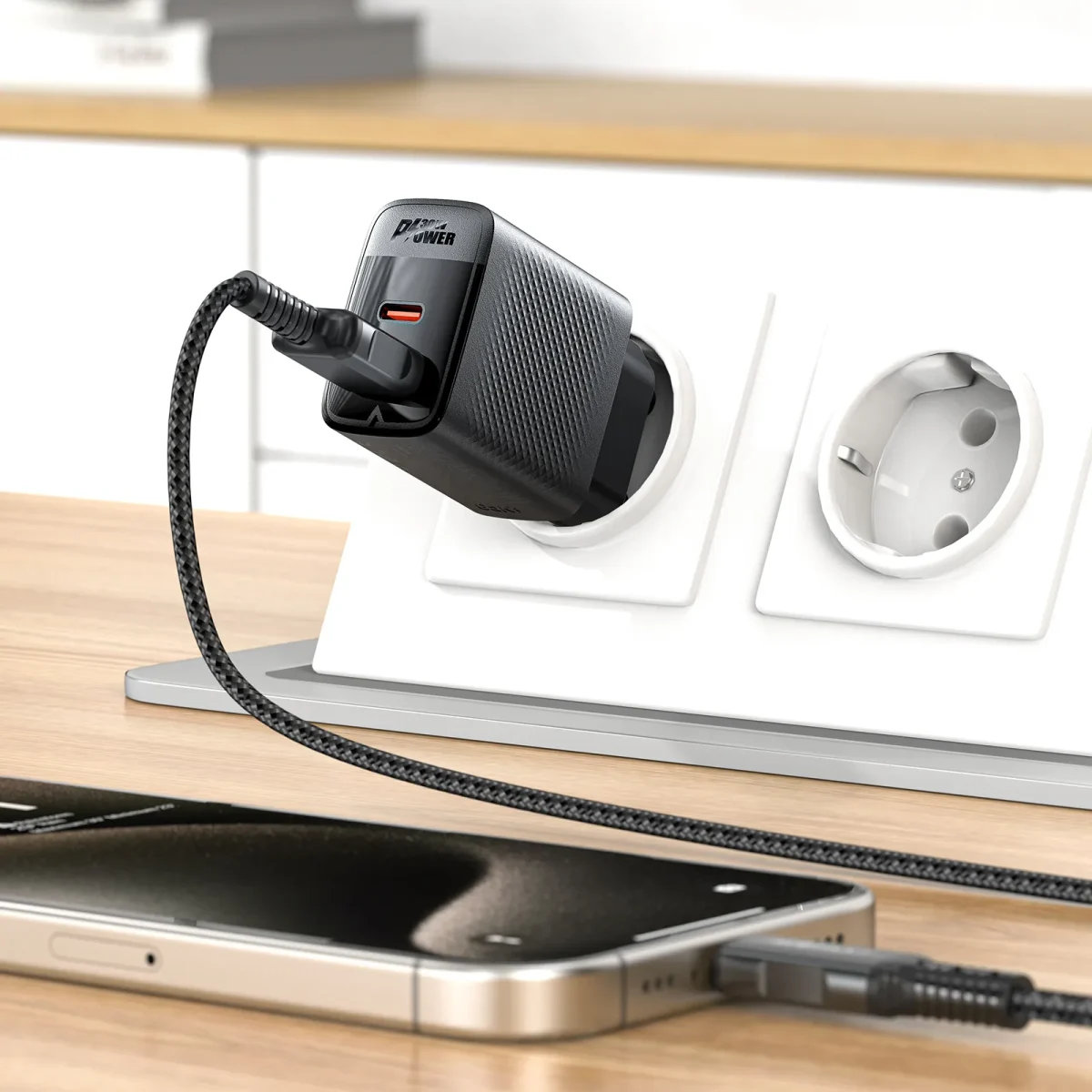 ENCHUFE 30W TIPO USB C+USB A:30W (C:30W;A:18W)(A98)2