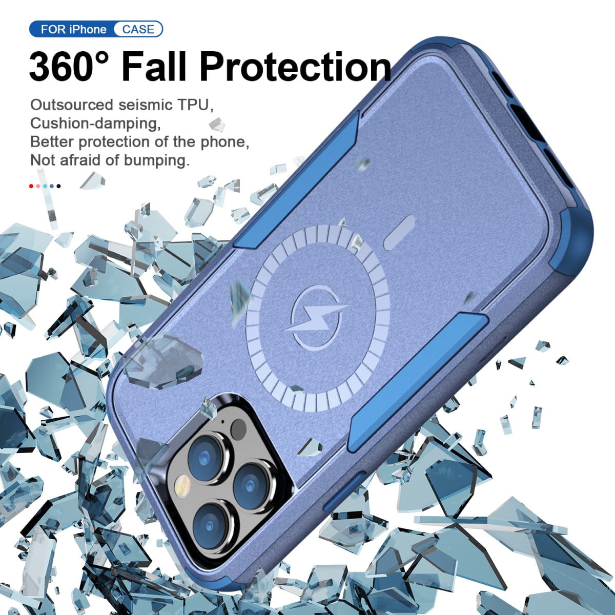 ANTIGOLPES 2 MAGSAFE ALTA PROTECCION AZUL IPHONE 14 PRO3