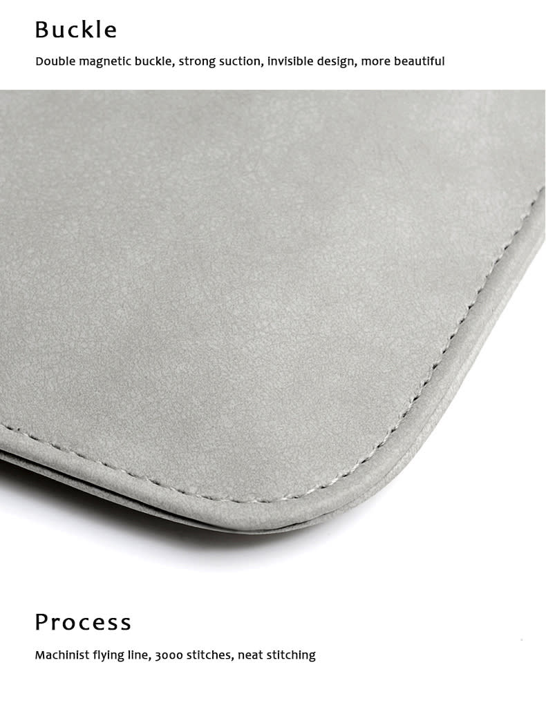 ESTUCHE DE CUERO PARA MACBOOK GRIS OSCURO 15.4