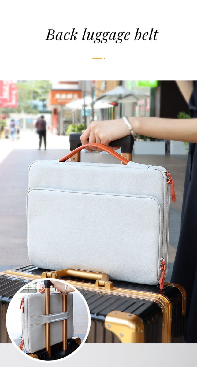 BOLSO PARA MACBOOK ACOLCHADO, ANTIGOLPE CON COMPARTIMIENTO BEIGE 157