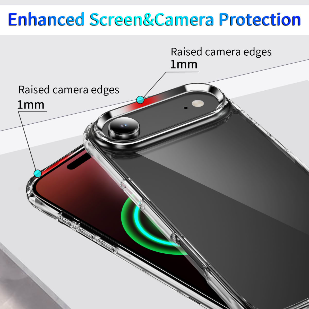 CARCASA TRASPARENTE REFORZADA IPHONE 17 AIR5