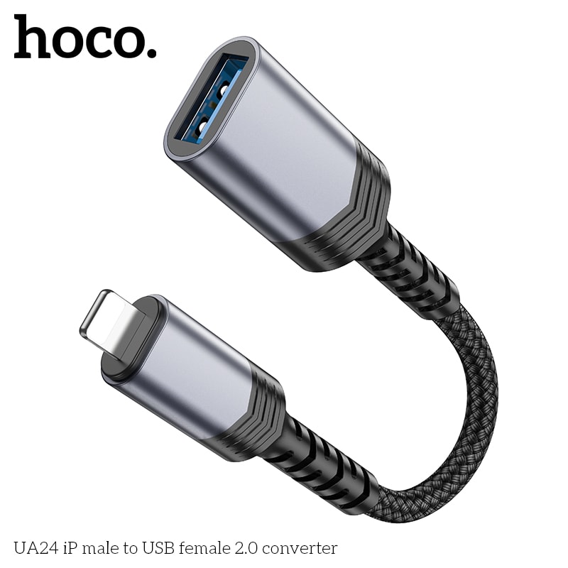 ADAPTADOR LIGHTNING (MACHO) A USB-A 2.0 (HEMBRA) UA245