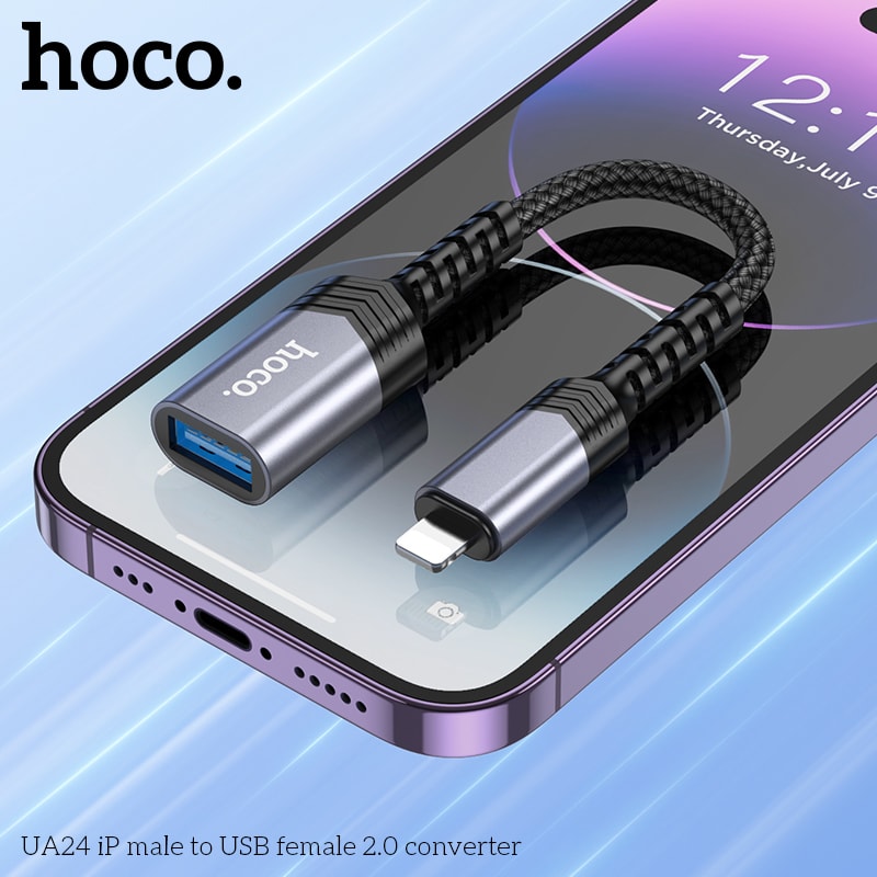 ADAPTADOR LIGHTNING (MACHO) A USB-A 2.0 (HEMBRA) UA244