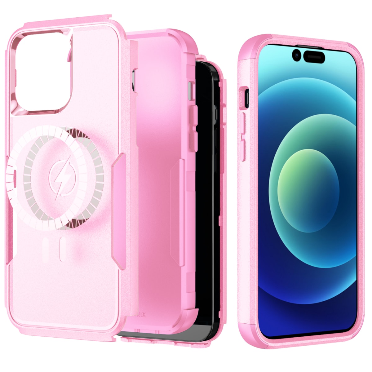 ANTIGOLPES 2 MAGSAFE ALTA PROTECCION ROSADO IPHONE 14 PRO4