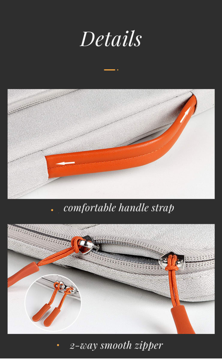 BOLSO PARA MACBOOK ACOLCHADO, ANTIGOLPE CON COMPARTIMIENTO BEIGE 13,3