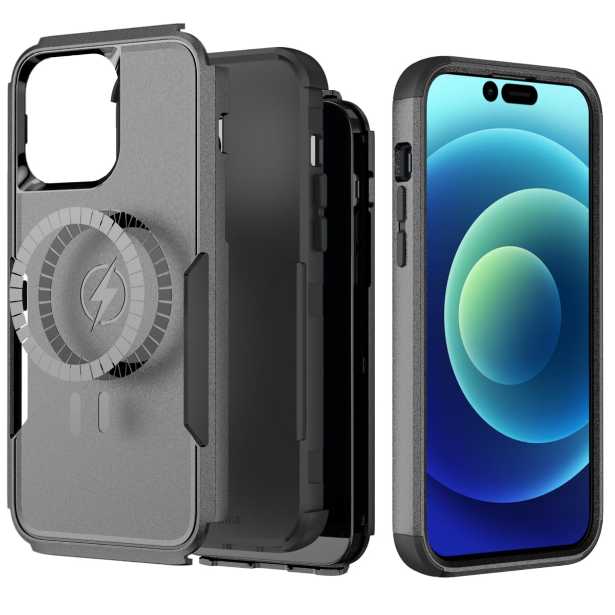 ANTIGOLPES 2 MAGSAFE ALTA PROTECCION NEGRO IPHONE 14 PRO4