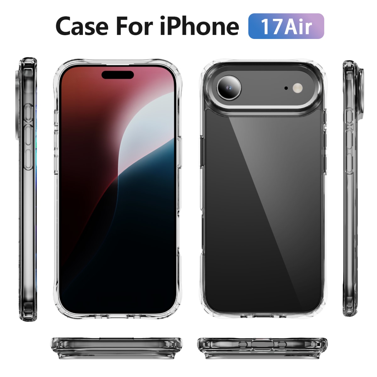 CARCASA TRASPARENTE REFORZADA IPHONE 17 AIR1