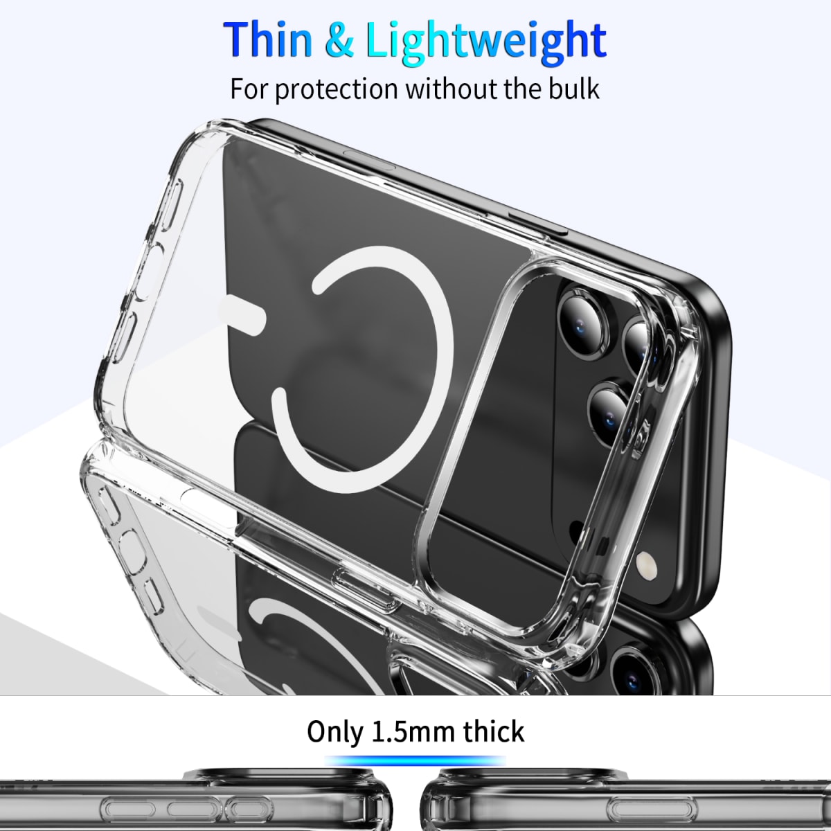 CARCASA TRANSPARENTE MAGSAFE REFORZADA IPHONE 17 PRO1