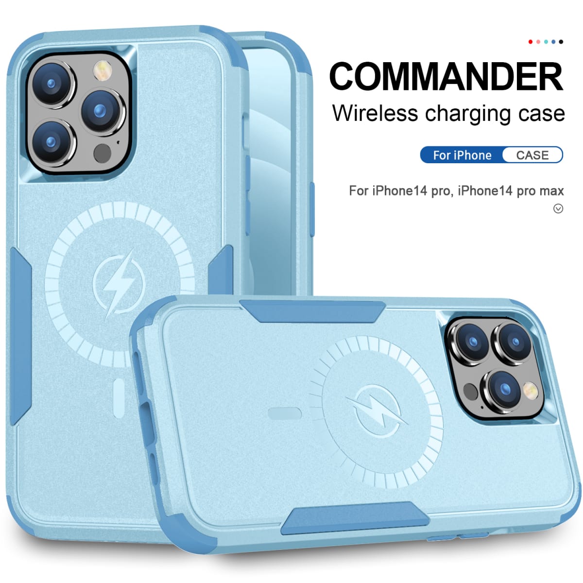 ANTIGOLPES 2 MAGSAFE ALTA PROTECCION VERDE AGUA IPHONE 14 PRO MAX1