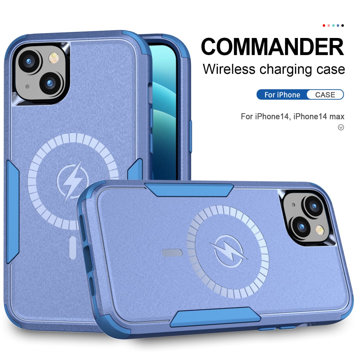 ANTIGOLPES 2 MAGSAFE ALTA PROTECCION AZUL IPHONE 14 PLUS1