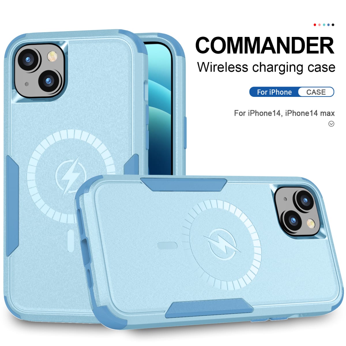 ANTIGOLPES 2 MAGSAFE ALTA PROTECCION VERDE AGUA IPHONE 14 PLUS1